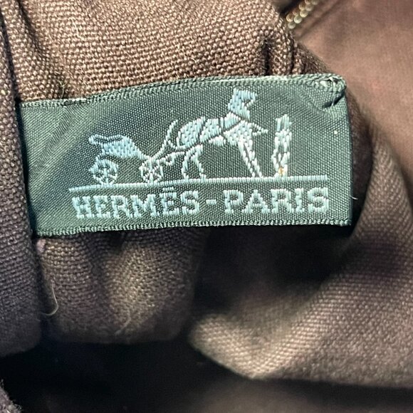 Hermes Vintage Hermès Toile Fourre-Tout MM - Brown/Red - Preowned - Picture 14 of 15